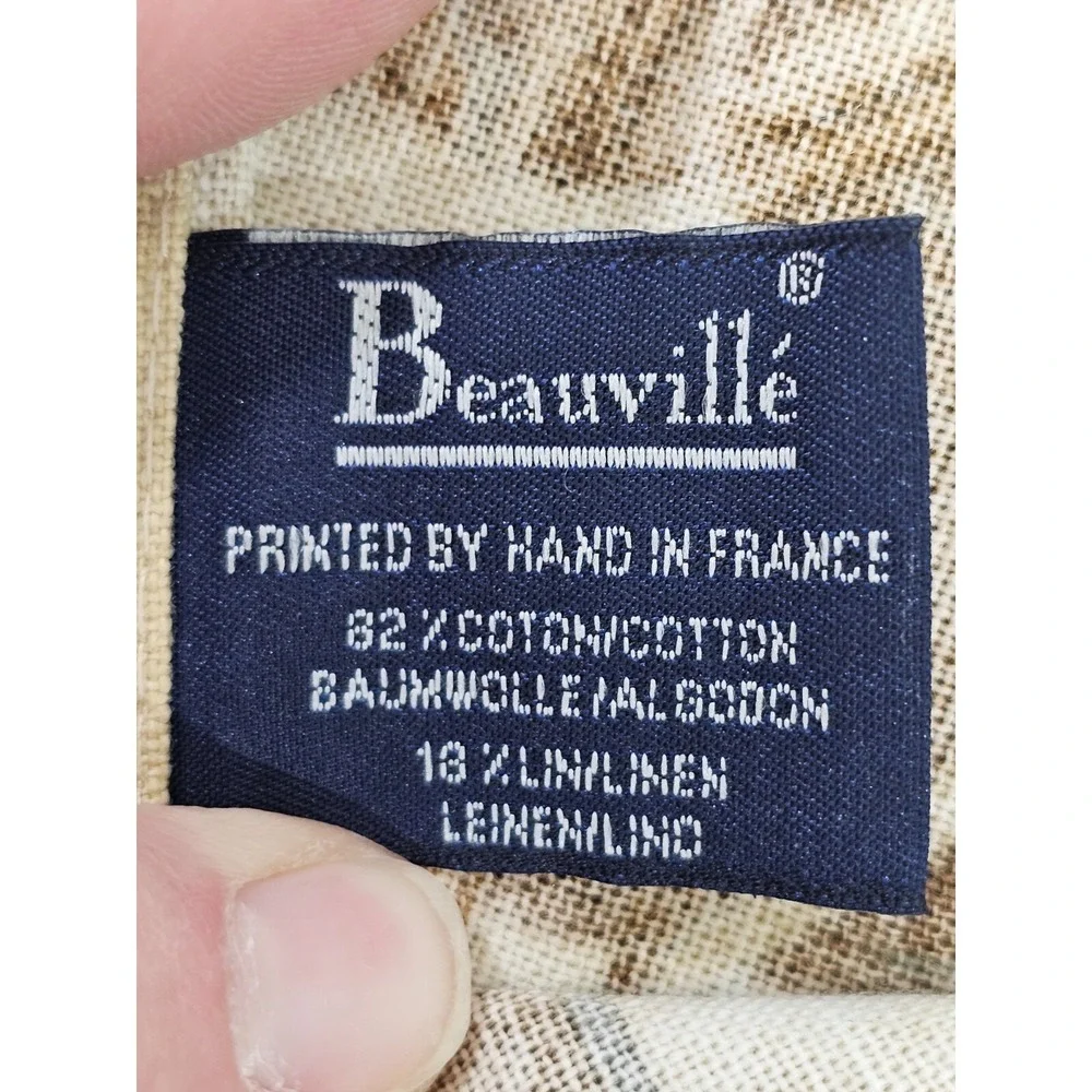 Beauville Horse Stirrups Bridal Patterned Cotton Linen Hand Tea Towel 19x32 EUC‎